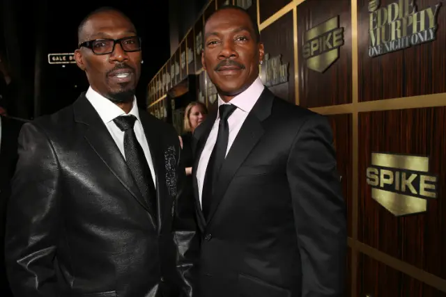 Charlie Murphy with his brother Eddie at Spike TV's 'Eddie Murphy: One Night Only' in 2012
